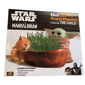 Chia Pet Reusable Planter Disney Star Wars The Child Baby Yoda Cat Grass Planter